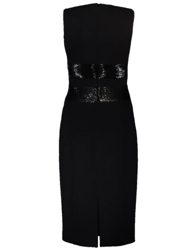 Shop Michael Kors Contrast Paillette X-sheath Dress In Black
