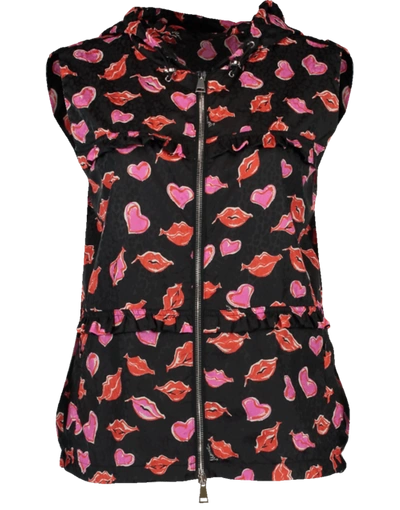 Shop Moncler Varsovie Lip Print Vest