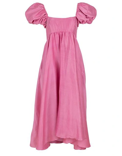 Azeeza Rory Raw Silk Peony Dress
