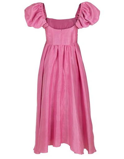 Azeeza Rory Raw Silk Peony Dress