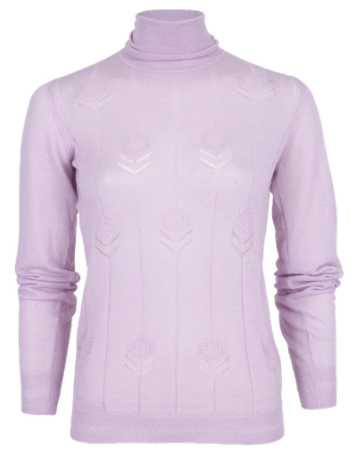 Shop Adam Lippes Cashmere Turtleneck Jumper In Lilac