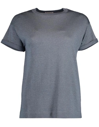 Shop Brunello Cucinelli Cashmere Blend T-shirt In Cloud