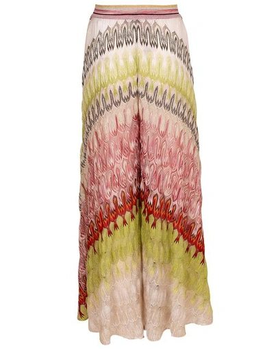 Shop Missoni Palazzo Pull On Pant In Lime/wht