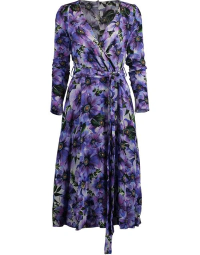 Shop Dolce & Gabbana Floral Print Wrap Dress