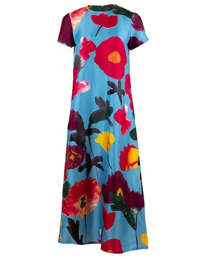 Shop La Doublej Prom Azzurro Silk Twill Swing Dress