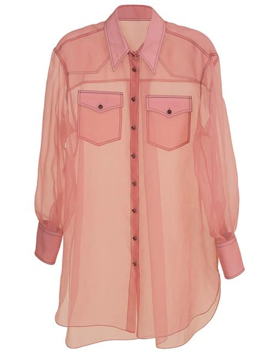 Shop Brunello Cucinelli Western Detail Organza Blouse