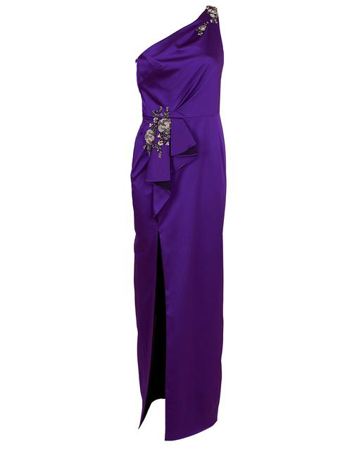 marchesa notte one shoulder gown