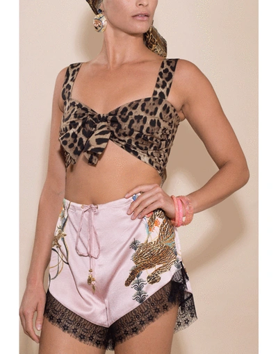 Shop Dolce & Gabbana Leo Crop Top