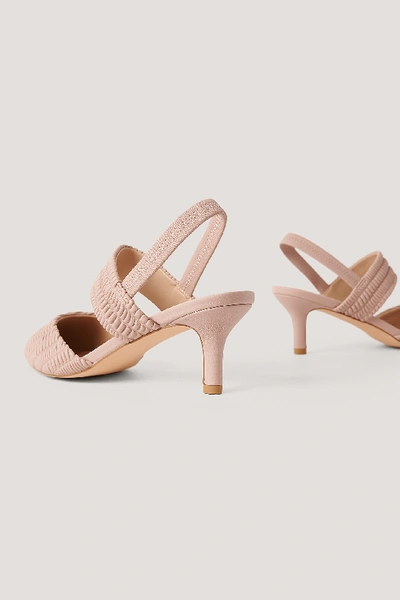 Shop Na-kd Ruffled Slingback Detail Pumps - Pink In Powder Pink