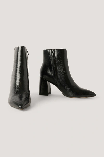 Shop Na-kd Basic Structured Glossy Boots - Black