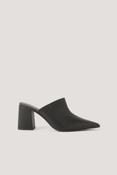 Shop Na-kd Asymmetric Seamline Mules - Black