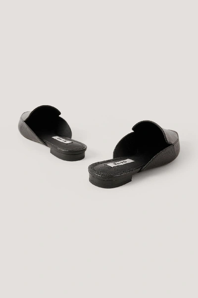 Shop Na-kd Pointy Toe Slippers - Black