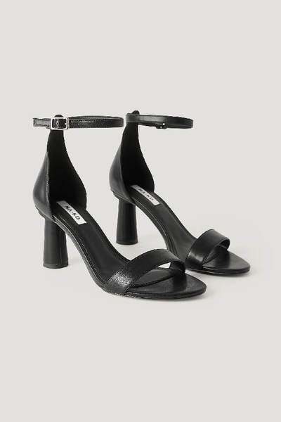 Shop Na-kd Cone Shape Strap Heels Black