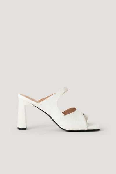 Shop Na-kd Toe Detailed Double Strap Sandals - White
