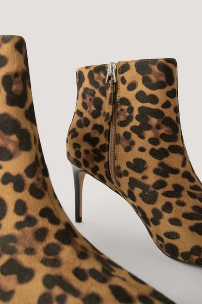 Shop Na-kd Leopard Slim Stiletto Boots - Multicolor
