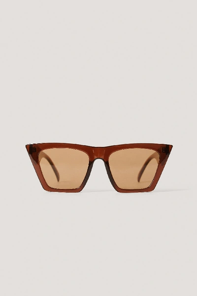 Shop Na-kd Sharp Squared Sunglasses Brown