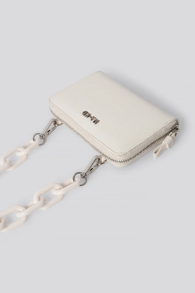 Shop Na-kd Big Chain Crossbody Mini Bag Offwhite In Off White