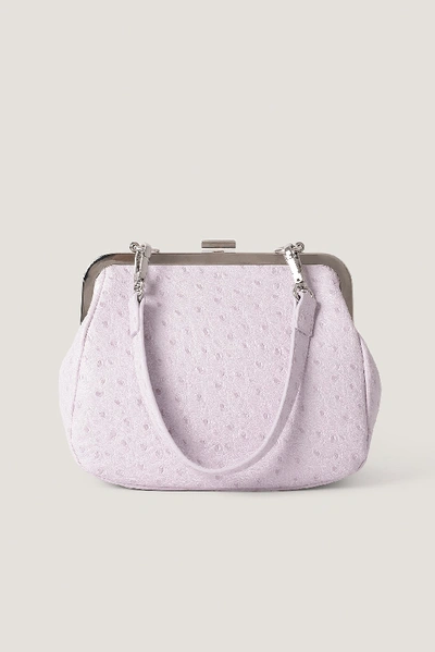 Shop Na-kd Ostrich Look Clasp Bag Purple In Lilac