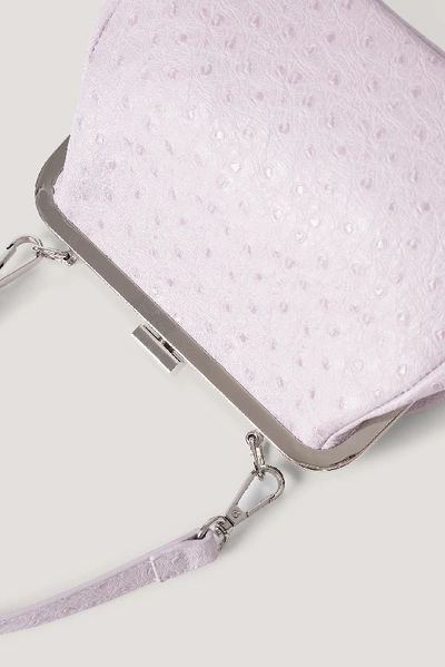 Shop Na-kd Ostrich Look Clasp Bag Purple In Lilac