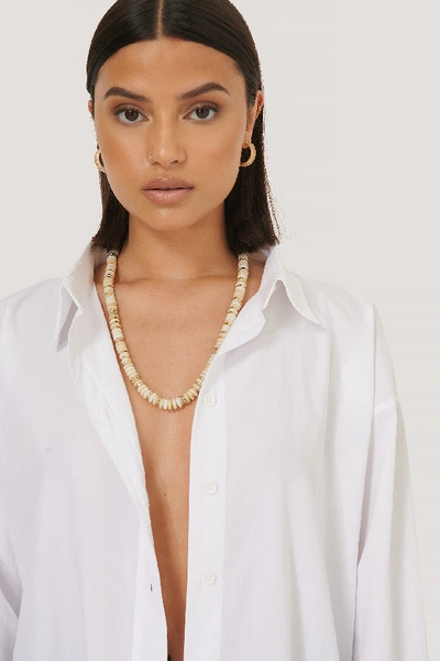 Shop Na-kd 2-pack Oversize Resin Necklace - Offwhite In Nude