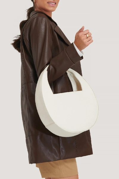 Shop Na-kd Squared Handle Moon Bag Offwhite