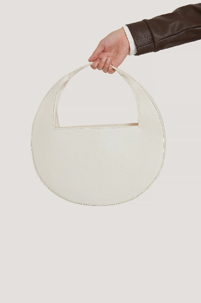 Shop Na-kd Squared Handle Moon Bag Offwhite