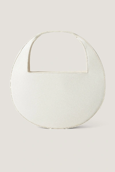 Shop Na-kd Squared Handle Moon Bag Offwhite