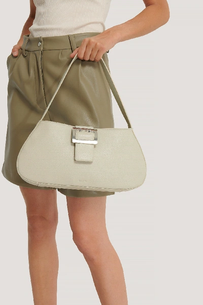 Shop Na-kd Buckle Shoulder Bag - Beige In Cream