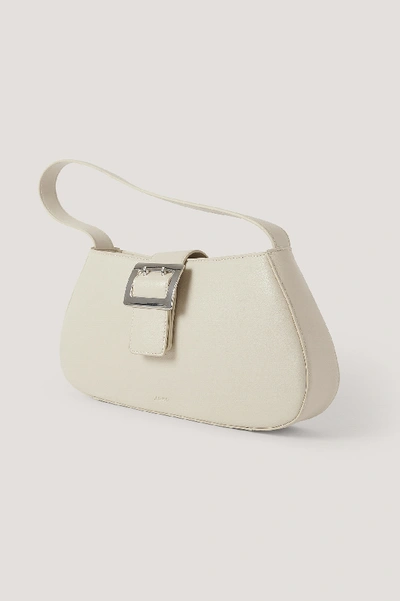 Shop Na-kd Buckle Shoulder Bag - Beige In Cream