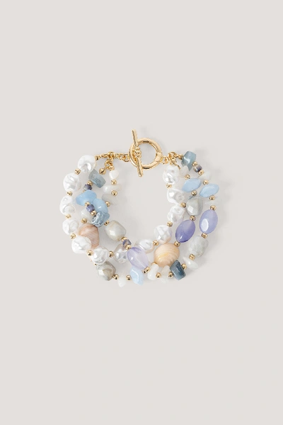 Shop Na-kd Colored Layered Pearl Bracelet - Multicolor