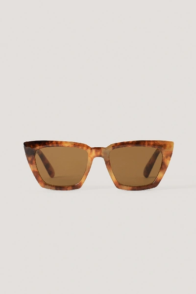 Na-kd Basic Squared Sunglasses - Brown In Tortois
