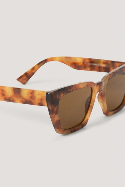 Shop Na-kd Basic Squared Sunglasses - Brown In Tortois