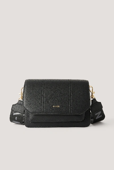 Shop Na-kd Snake Detailed Crossover Bag Black In Black/grey