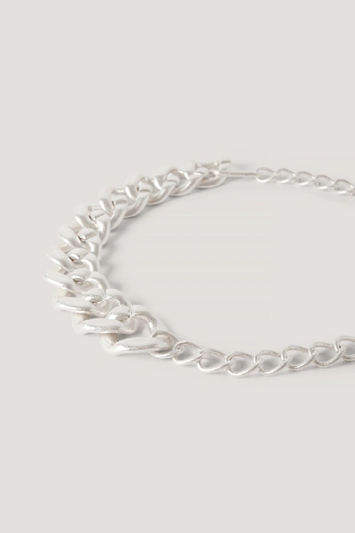 Shop Na-kd Oversize Chain Belt Silver