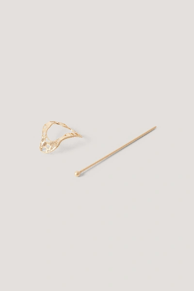 Shop Na-kd Round Uneven Hairpin - Gold