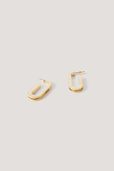 Shop Na-kd Oversize Open Oval Hoop Earrings Gold