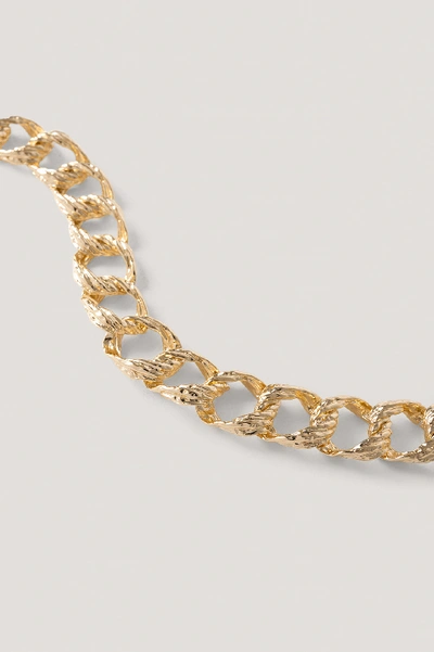Shop Na-kd Hammered Chain Necklace - Gold
