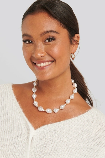 Shop Na-kd Vintage Pearl Necklace - White