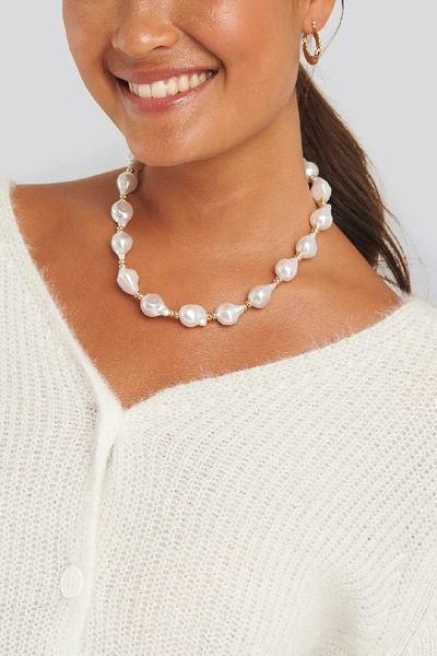 Shop Na-kd Vintage Pearl Necklace - White