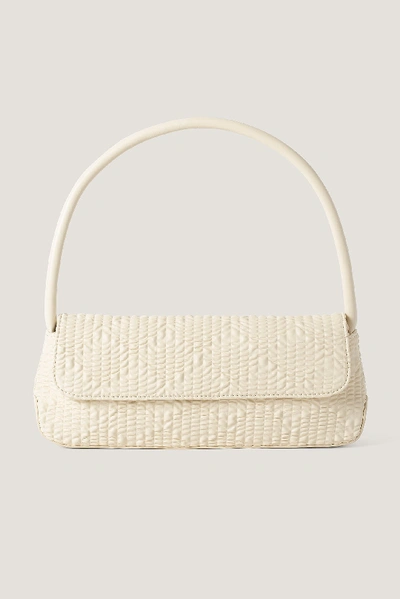 Shop Na-kd Wavy Structure Slim Shoulder Bag - Offwhite In Cream