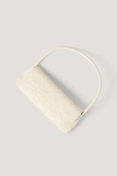 Shop Na-kd Wavy Structure Slim Shoulder Bag - Offwhite In Cream