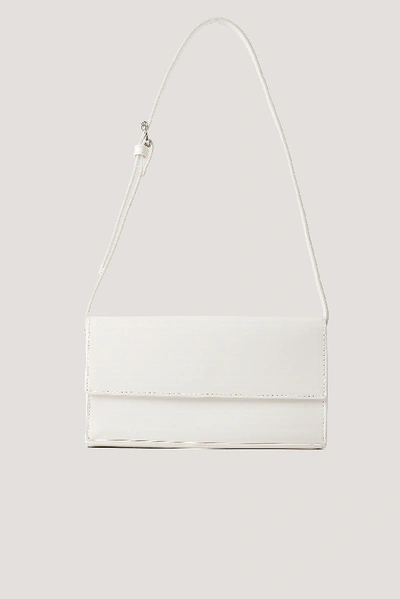 Shop Na-kd Patent Baguette Bag - White In Offwhite