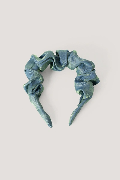 Shop Na-kd Ruffled Satin Hair Hoop - Blue