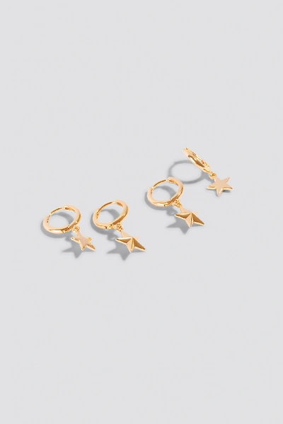 Shop Na-kd Mini Star Pendant Earrings (2-pack) - Gold