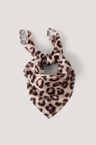 Shop Na-kd Blurry Leopard Head Scarf - Multicolor