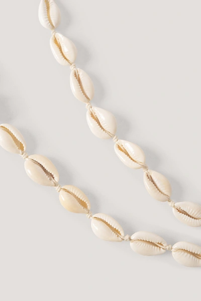 Shop Na-kd Double Shell Layered Necklace - Beige In Natural