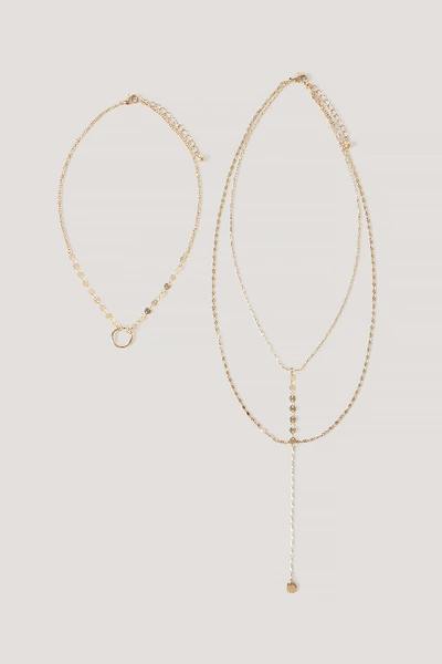 Shop Na-kd Fine Ring Detailed Drop Necklaces - Gold