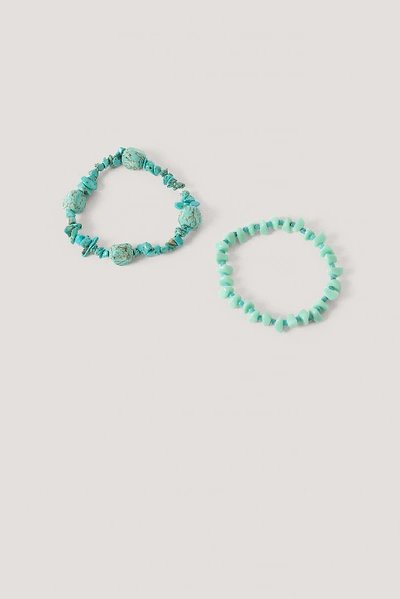 Shop Na-kd Turquoise Double Bracelet Set - Turquoise