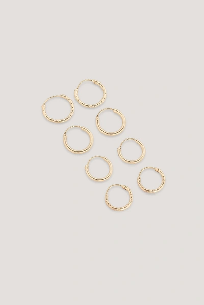 Shop Na-kd Mini Hoop Earring Set Gold