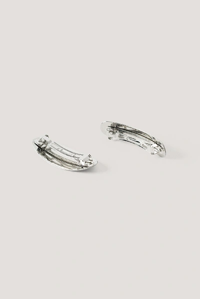 Shop Na-kd 2-pack Chunky Hair Clips - Silver